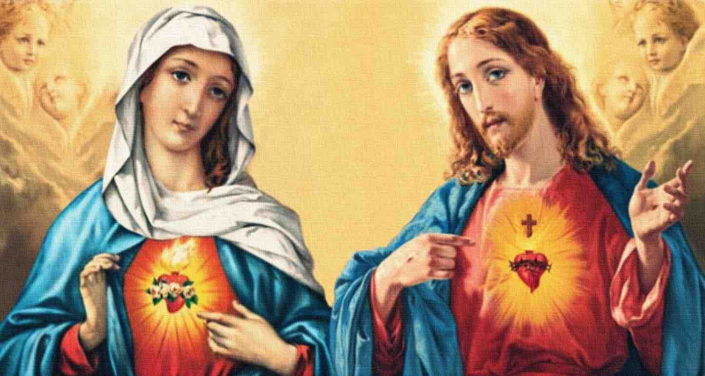Poderosa súplica a los Sagrados Corazones de Jesús y María. 