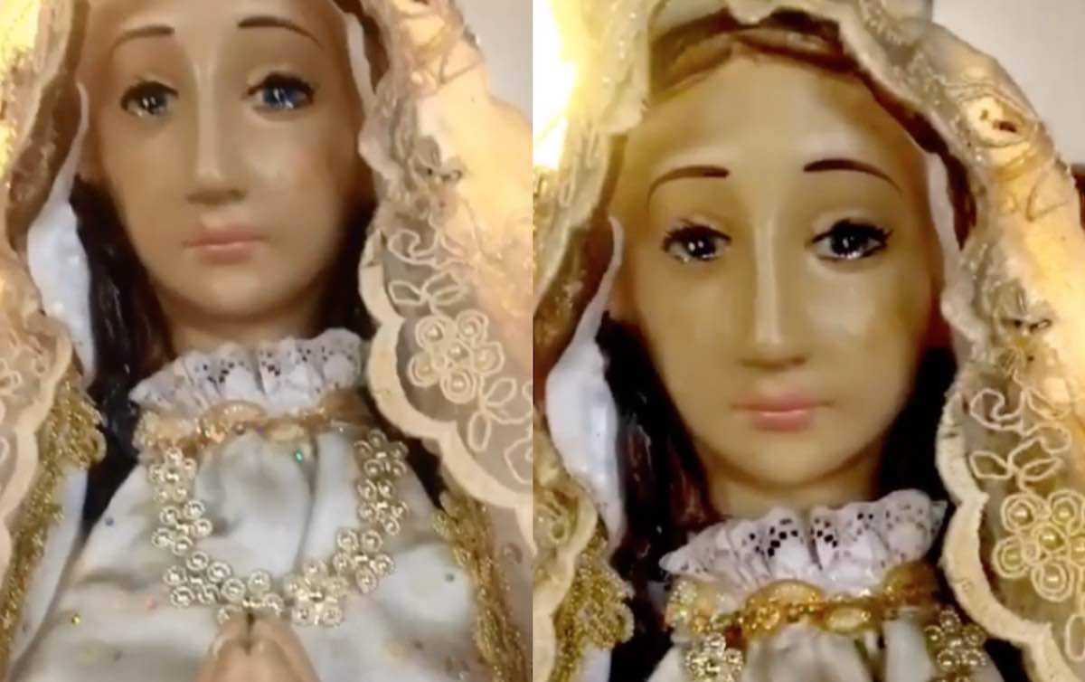 Virgen de Venezuela llora